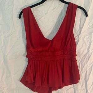 Satin-y Storia Red blouse